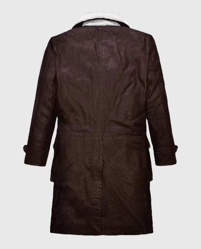  Tom Hardy Brown Washed and Wax Trench Coat