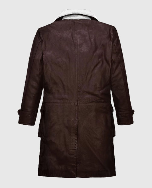  Tom Hardy Brown Washed and Wax Trench Coat