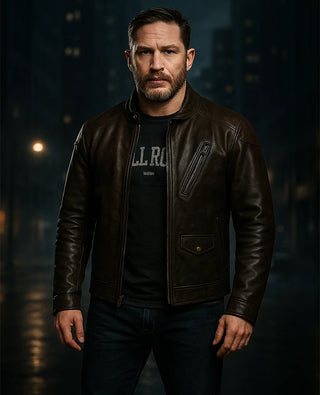 Tom Hardy Venom Black Leather Jacket