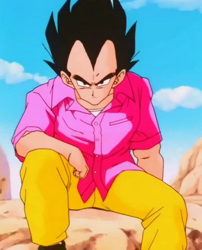 Vegeta Dragon Ball Z Pink Shirt