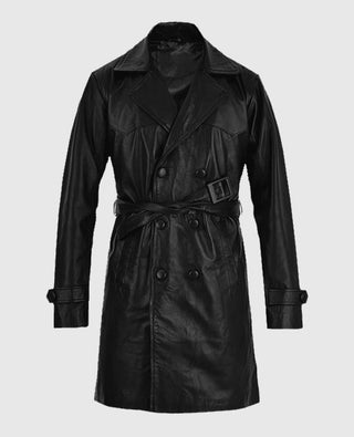 Vintage 1970's Leather Trench Coat