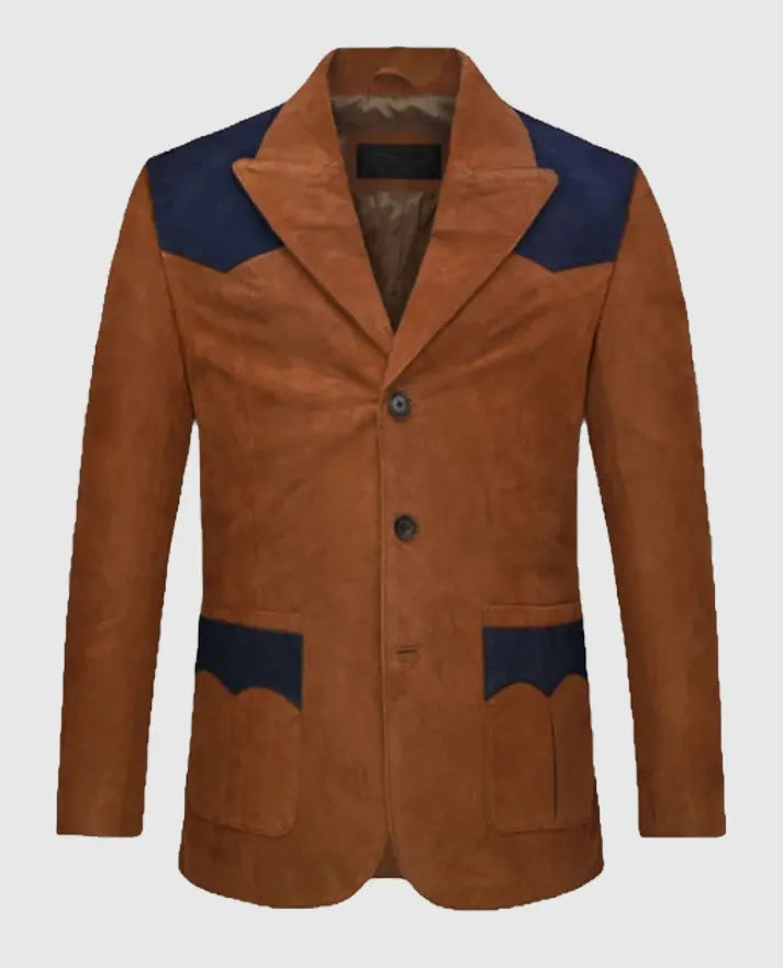Western Suede Leather Blazer