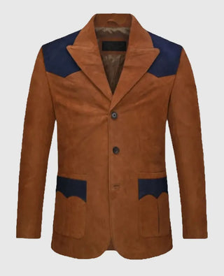 Western Suede Leather Blazer