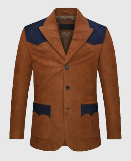 Western Suede Leather Blazer