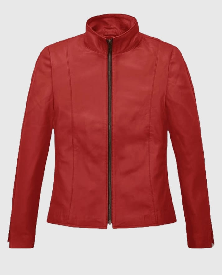 Whitney Houston Red Leather Jacket