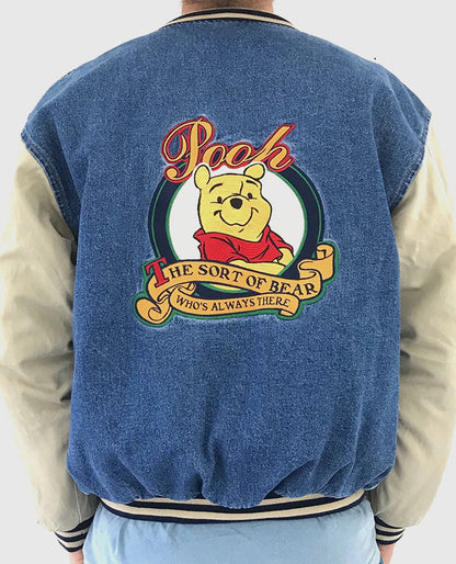 Winnie The Pooh Denim Letterman Jacket