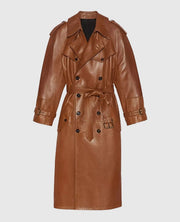Women's Brown Leather Coat