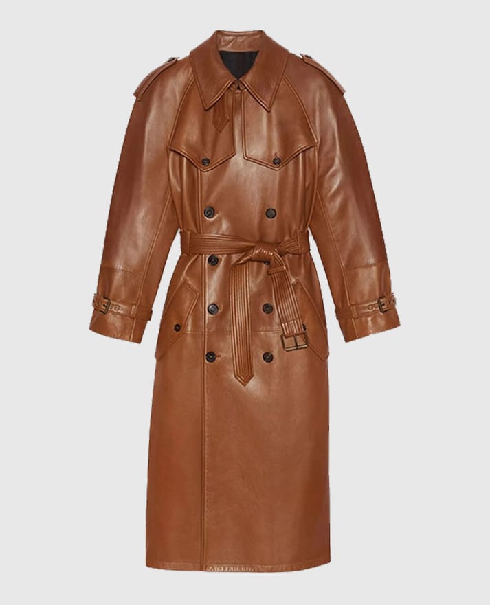 Women's Ivy Leather Long Coat