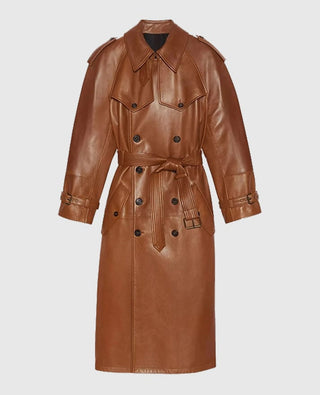 Women's Ivy Leather Long Coat