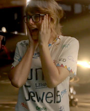 Taylor Swift You Belong With Me Junior Jewels White Printed Shirt