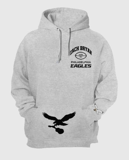 Zach Bryan Eagles Gray Hoodie
