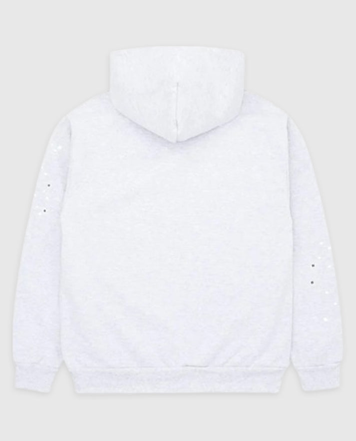 grey Sp5der OG Web Hoodie back view