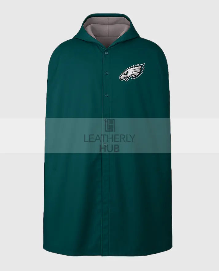 nfl sideline cape sea green coat 