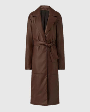 90s Vintage Leather Long Coat