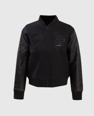 MLB Los Angeles Dodgers Women's Black Varsity Jacket