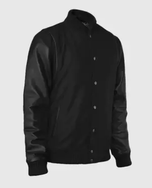 Black Noir Varsity Jacket
