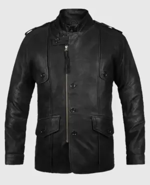 Men’s Black Motorcycle leather Jacket 
