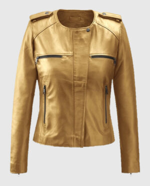 Now You See Me 2 Lizzy Caplan Golden Leather Jacket