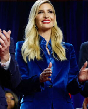 Ivanka Trump Blue Velvet Suit