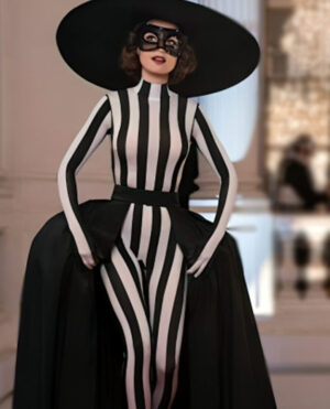 Emily in Paris S04 Lily Collins Striped Jumpsuit