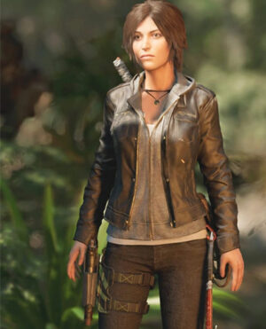 Alicia Vikander Lara Croft Tomb Raider Leather Jacket