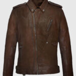 Men's Falcon Brown Rider Leather Jacket