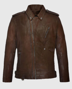 Falcon Spanish Brown Rider Leather Jacket