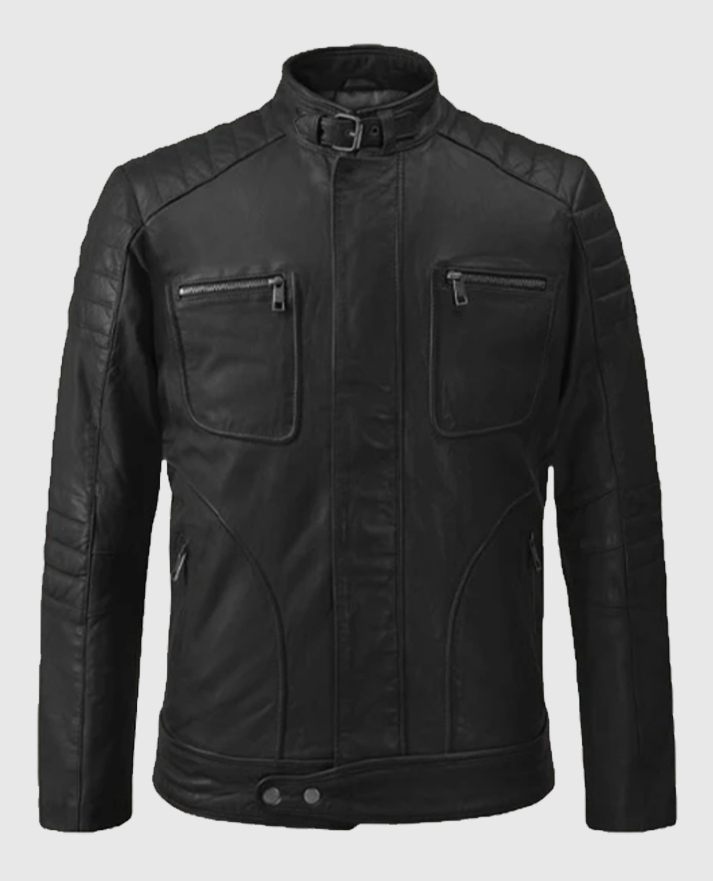 Firefly Moto Black Biker Leather Jacket