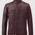 Firefly Moto Burgundy Biker Leather
