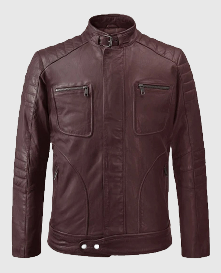Firefly Moto Burgundy Biker Leather