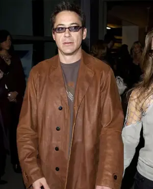 Robert Downey Jr Leather Blazer