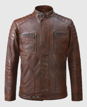 Firefly Moto Spanish Brown Biker Leather Jacket