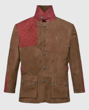 Safari Hickory Suede Leather Blazer