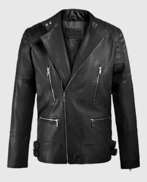 Shotgun Black Moto Leather Jacket