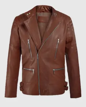 Shotgun Tan Moto Leather Jacket