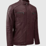 Firefly Moto Burgundy Biker Leather