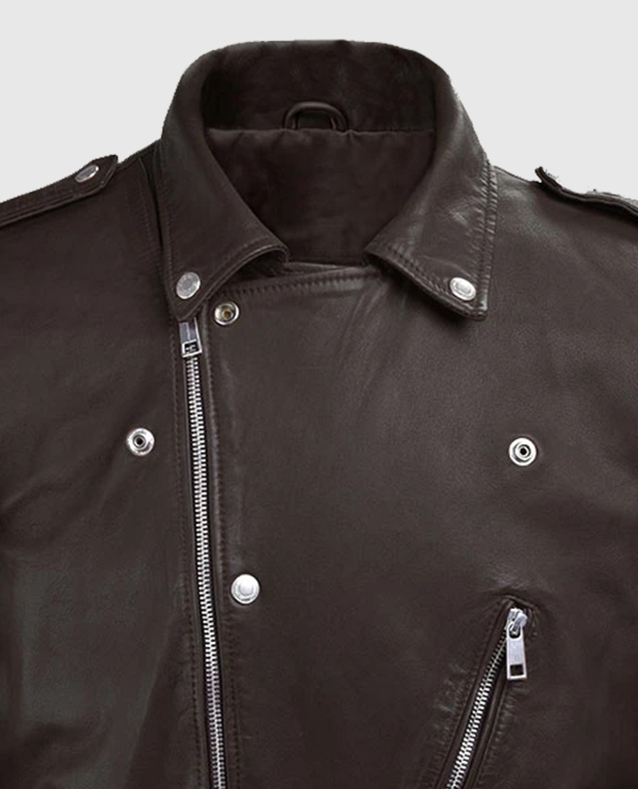 Beast Brown Biker Style Leather Jacket
