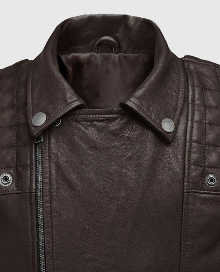 Ironwood Brown Biker Leather Jacket