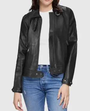 Nina Dobrev Leather Jacket