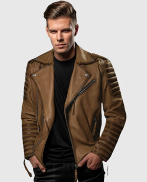 Charles Burnt Tan Leather Jacket