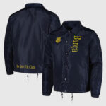 Navy Barcelona Coaches Full Snap Jacket
