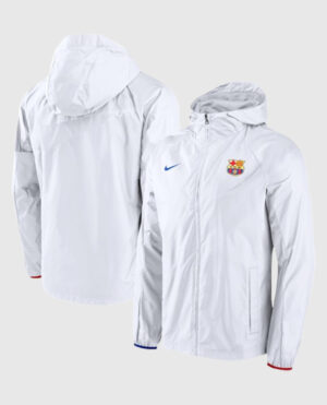 White Barcelona AWF Raglan Hoodie Jacket